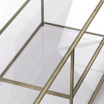 ТВ-тумба из стекла и металла Tingey Metal Glass TV Stand варинант исполнения - 3 | Loft Concept в Воронеже