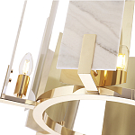 Люстра подвесная круглая с мраморными прямоугольными вставками и золотым основанием Диаметр 55 см Marble square Chandelier варинант исполнения - 3 | Loft Concept в Воронеже