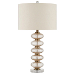 Настольная лампа с фактурным стеклянным корпусом Glamorous Pommel варинант исполнения - 3 | Loft Concept в Воронеже