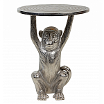 Столик с подстольем в виде обезьянки Bombay Nickel варинант исполнения - 2 | Loft Concept в Воронеже