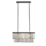 Люстра линейная прямоугольная с подвесками из натурального перламутра Nacre варинант исполнения - 1 | Loft Concept в Воронеже