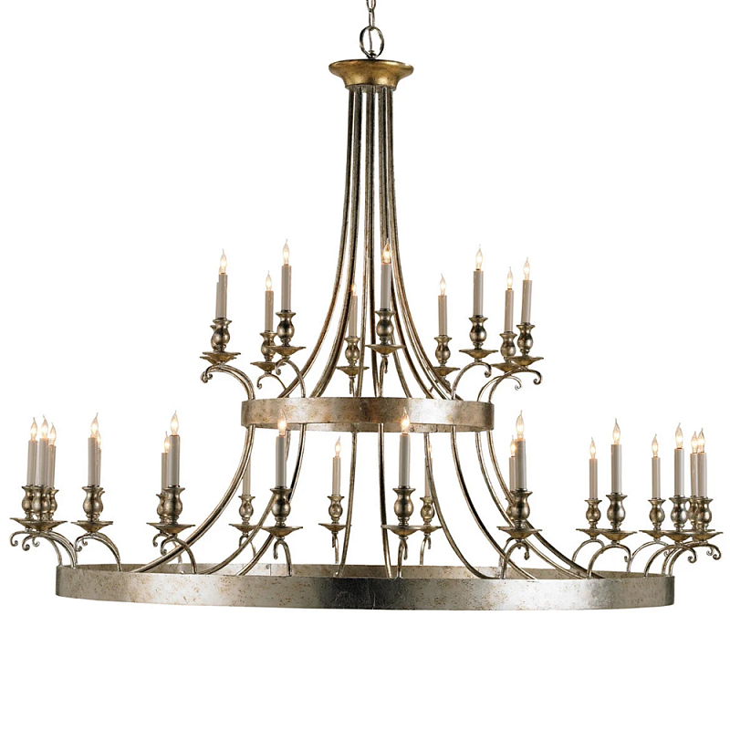 Люстра большая двухъярусная на 30 ламп Grand Chandelier Винтажное Темное Золото Серебро винтаж Люстра большая двухъярусная на 30 ламп Grand Chandelier Винтажное Темное Золото Серебро винтаж в Воронеже | Loft Concept