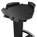 Барный стул вращающийся со спинкой и подлокотниками Douglas Rhombus Черный Велюр варинант исполнения - 6 | Loft Concept в Воронеже