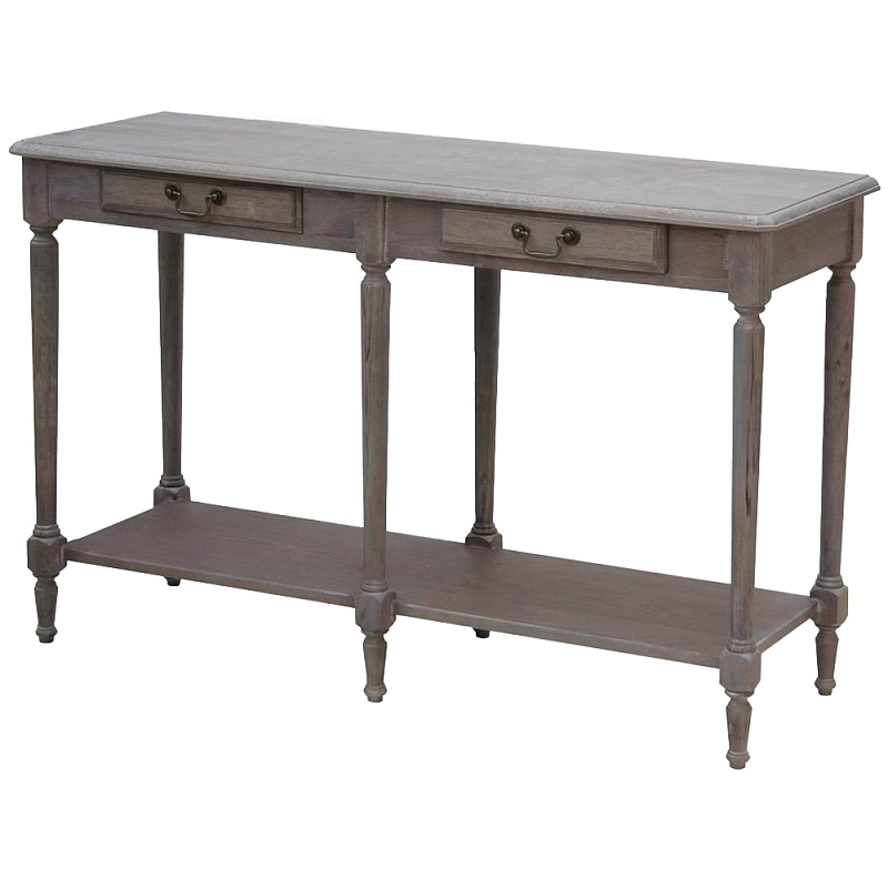 Деревянная консоль из массива дерева с двумя ящиками Oak Margery Provence Console Table Дуб темный Деревянная консоль из массива дерева с двумя ящиками Oak Margery Provence Console Table Дуб темный в Воронеже | Loft Concept