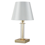 Настольная лампа с белым тканевым абажуром в форме конуса Laurent варинант исполнения - 5 | Loft Concept в Воронеже