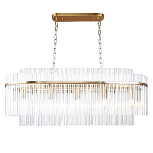 Люстра подвесная овальная со стеклянными трубками Nembus