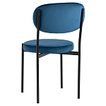 Стул с круглым сиденьем на металлическом основании ALFIE CHAIR Blue варинант исполнения - 4 | Loft Concept в Воронеже