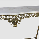 Консоль из бронзы с мраморной прямоугольной столешницей Bronze Console варинант исполнения - 2 | Loft Concept в Воронеже