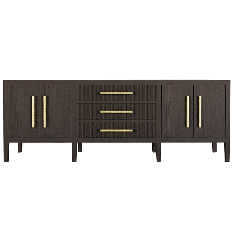 Большая VT-тумба Primo шпон темный орех Темный дуб Золотой в Воронеже | Loft Concept 