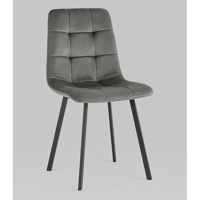 Стул NANCY S Chair Темно-Серый 2 шт Серый Черный Стул NANCY S Chair Темно-Серый 2 шт Серый Черный в Воронеже | Loft Concept