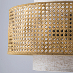 Подвесной светильник с декоративным поясом из плетеного бамбука Biuloggicu варинант исполнения - 7 | Loft Concept в Воронеже