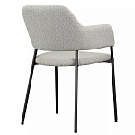 Стул мягкий с подлокотниками Chair Gray Upholstery Boucle варинант исполнения - 3 | Loft Concept в Воронеже