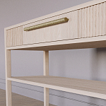 Дизайнерская Консоль с полкой и ящиком Primo Светлый дуб варинант исполнения - 3 | Loft Concept в Воронеже