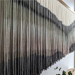 Пейзаж из нитей Макраме Wall decor Black and White Landscape варинант исполнения - 2 | Loft Concept в Воронеже