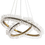 Люстра два кольца с хрустальным декором Rowan Crystal Ring Horizontal Brass Chandelier варинант исполнения - 1 | Loft Concept в Воронеже