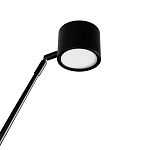 Торшер с изогнутой черной металлической стойкой и цилиндрическим плафоном Davide Groppi варинант исполнения - 10 | Loft Concept в Воронеже