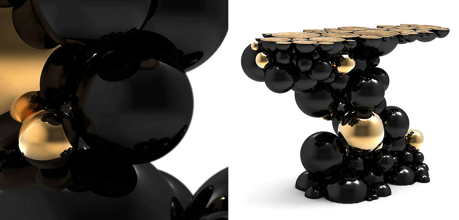 Консоль Newton Console by Boca do Lobo Studio Черный Консоль Newton Console by Boca do Lobo Studio Черный - Loft-Concept в Воронеже