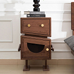 Тумбочка прикроватная с ящиком и дверцей Робот Robot Desk варинант исполнения - 1 | Loft Concept в Воронеже