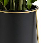 Кашпо из металла и латуни Elegance Elevated Planters черное варинант исполнения - 4 | Loft Concept в Воронеже