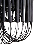 Люстра черная с несколькими ярусами деревянных палочек Bright Wooden Chandelier варинант исполнения - 6 | Loft Concept в Воронеже