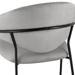 Серый стул с обивкой из искусственной замши Alexis варинант исполнения - 7 | Loft Concept в Воронеже