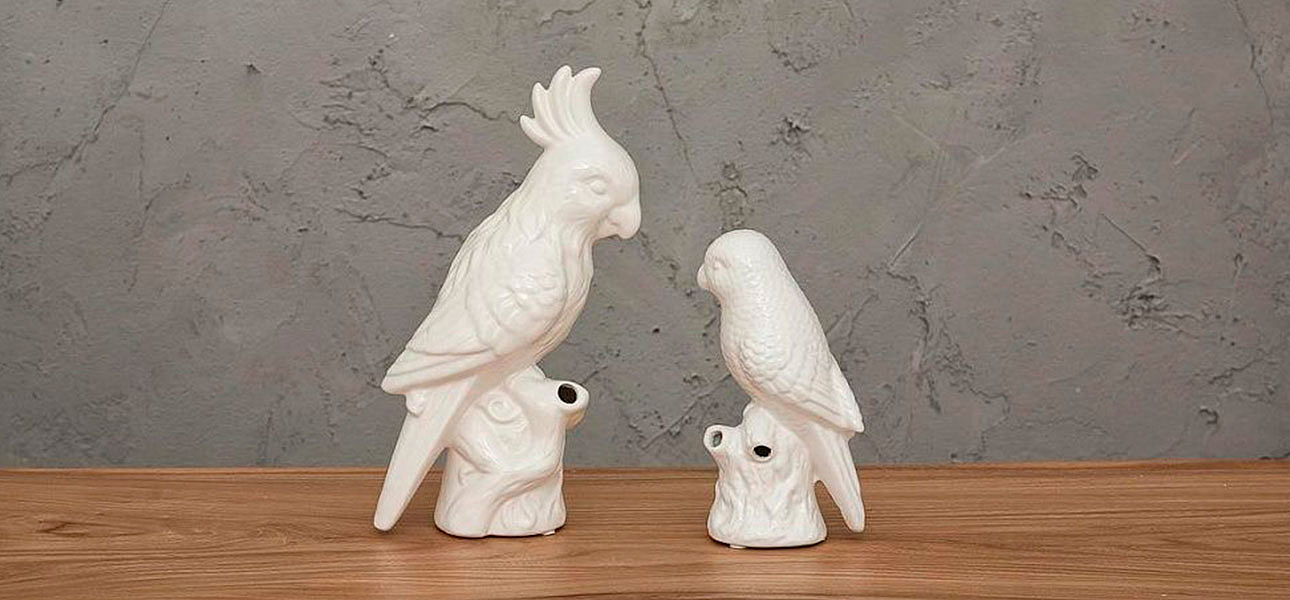 Фигурка керамика белый попугай Small Parrot Фигурка керамика белый попугай Small Parrot - Loft-Concept в Воронеже