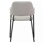Стул мягкий с подлокотниками Chair Gray Upholstery Boucle варинант исполнения - 4 | Loft Concept в Воронеже
