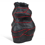 Ваза с красным кожаным жгутом "Красной нитью" варинант исполнения - 1 | Loft Concept в Воронеже