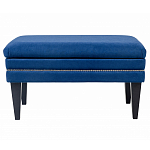 Мягкая банкетка на черных ножках с зоной для хранения Casket Blue варинант исполнения - 1 | Loft Concept в Воронеже