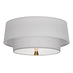 Потолочный светильник круглый серый с тканевым абажуром Ground Gray варинант исполнения - 1 | Loft Concept в Воронеже