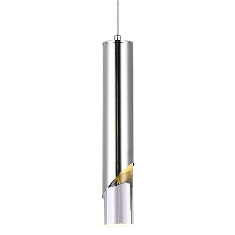 Подвесной светильник Metal Acrylic Tube Chrome Hanging Lamp Хром Прозрачный Подвесной светильник Metal Acrylic Tube Chrome Hanging Lamp Хром Прозрачный в Воронеже | Loft Concept