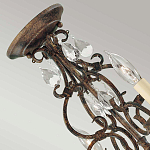 Люстра бронзового цвета с 4-мя лампами и подвесками из оптического стекла в классическом стиле Feiss варинант исполнения - 8 | Loft Concept в Воронеже