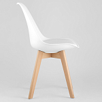 Стул с основой из пластика и мягким сиденьем Arvika White варинант исполнения - 3 | Loft Concept в Воронеже