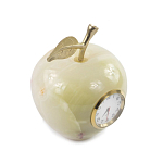 Часы настольные в виде яблока из натурального камня Оникс Stone Clock варинант исполнения - 2 | Loft Concept в Воронеже
