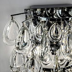 Бра с хрустальными подвесками в виде капель Antoine Crystal Drops Chrome Wall Lamp варинант исполнения - 2 | Loft Concept в Воронеже