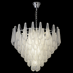 Люстра с подвесками из рифленного стекла в форме капель Textured Glass Chandelier варинант исполнения - 7 | Loft Concept в Воронеже