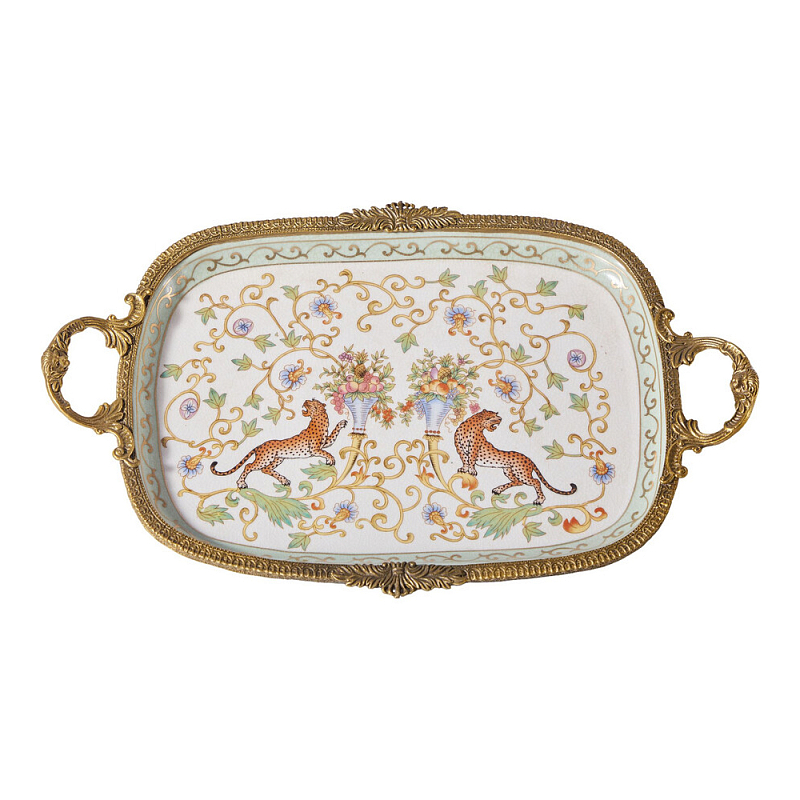 Поднос с растительным и животным дизайном Centennial Garden Мульти в Воронеже | Loft Concept 