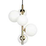 Подвесной светильник с 5-ю белыми шарообразными плафонами Bubble Chandelier варинант исполнения - 3 | Loft Concept в Воронеже