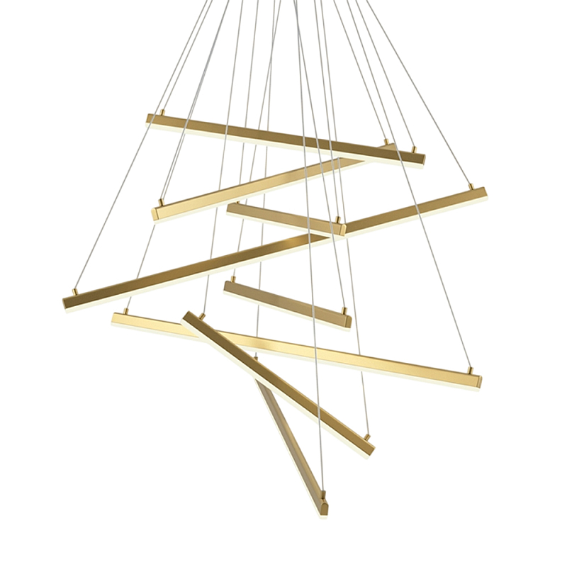 Люстра подвесная Line 2600-3500К 90Вт Золотой в Воронеже | Loft Concept 