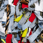 Ковер прямоугольный разноцветный из джинсовой одежды Zero Waste варинант исполнения - 3 | Loft Concept в Воронеже