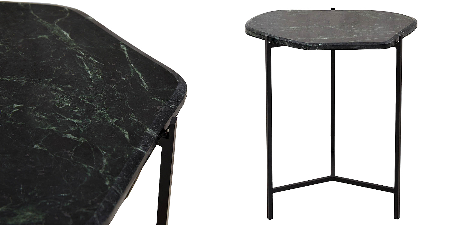 Приставной стол с каменной столешницей Tuan Side Table Приставной стол с каменной столешницей Tuan Side Table - Loft-Concept в Воронеже