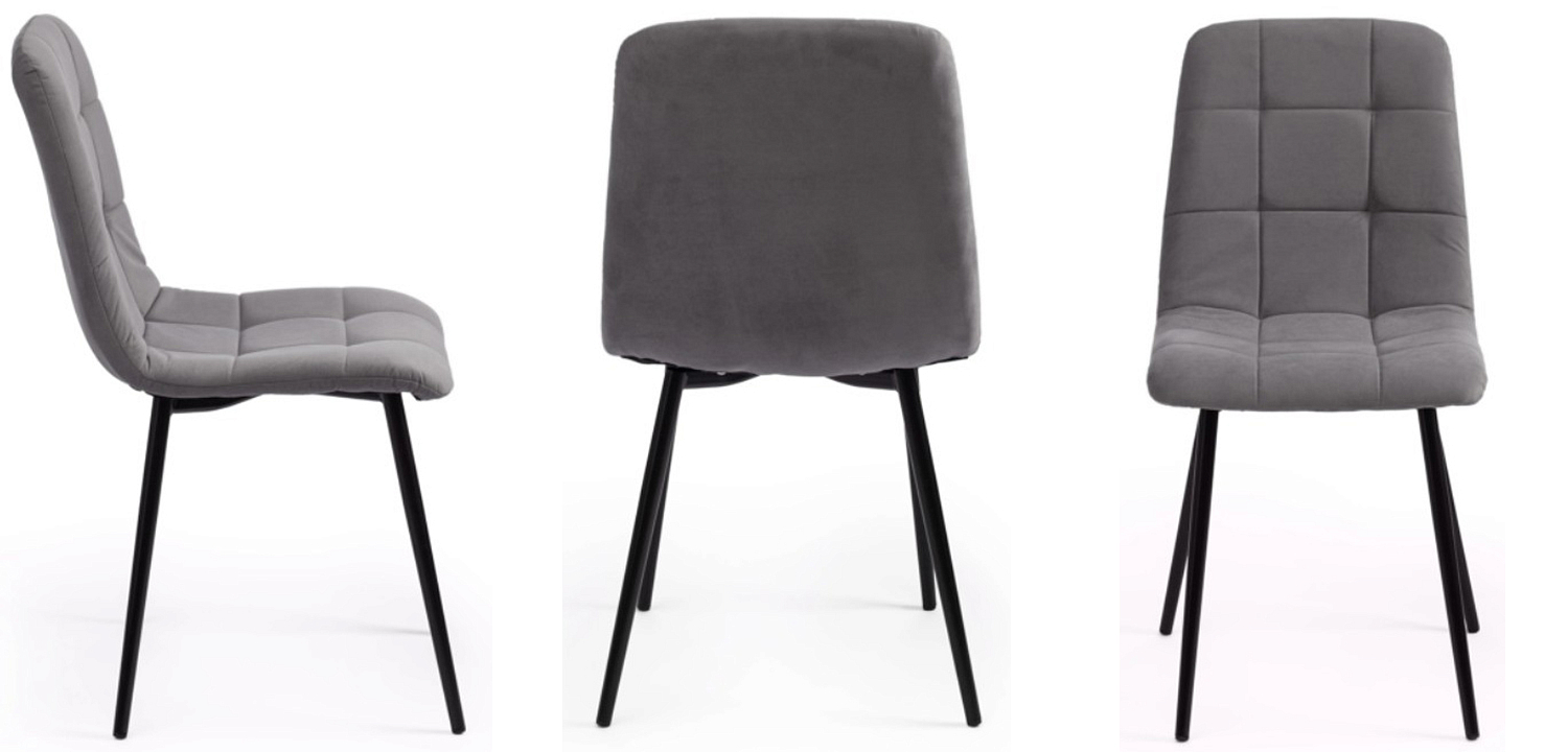 Стул Nancy Velour Grey Chair Стул Nancy Velour Grey Chair - Loft-Concept в Воронеже