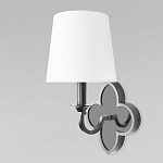Бра с белым текстильным абажуром и фигурным основанием с зеркальной вставкой Vitorino варинант исполнения - 8 | Loft Concept в Воронеже