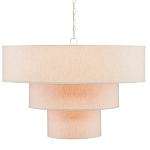 Люстра круглая трехъярусная с тканевыми абажурами Light Soft Glow варинант исполнения - 1 | Loft Concept в Воронеже