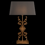 Настольная лампа на ажурном чугунном основании с серым абажуром Openwork Lamp варинант исполнения - 2 | Loft Concept в Воронеже