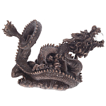 Декоративная статуэтка Дракон Fuzanglong Dragon Dark Bronze Statuette варинант исполнения - 1 | Loft Concept в Воронеже