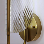 Бра с изогнутым рельефным плафоном Textured Glass варинант исполнения - 4 | Loft Concept в Воронеже