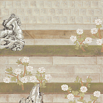 Обои ручная роспись The Art of Learning and Steps for the Flowers by Teo Yang Original colourway on Icefield India tea paper варинант исполнения - 1 | Loft Concept в Воронеже