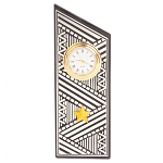 Часы подарочные настольные в виде погона Генерала из натурального камня Змеевик Silver Military Clock варинант исполнения - 7 | Loft Concept в Воронеже