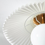 Потолочный светильник с белым плиссированным абажуром Headquarters варинант исполнения - 4 | Loft Concept в Воронеже